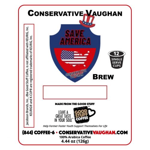 Conservative Vaughan Brew Carton Label